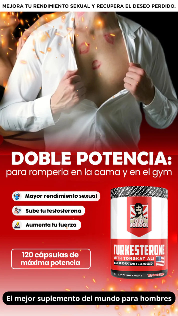 Turkesterone - Activa tu testosterona al máximo + Envio gratis 🎁 Paga en casa