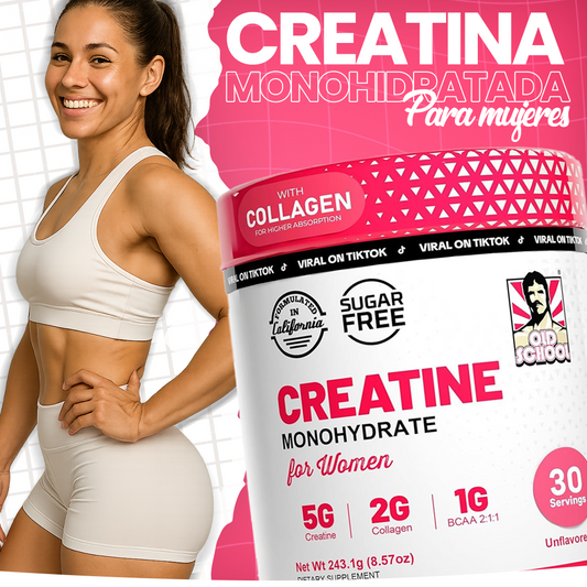 OLD SCHOOL CREATINA MONOHIDRATADA + 🎁MINI GUÍA DIGITAL DE “RUTINA DE TONIFICACIÓN FEMENINA (PDF)🎁