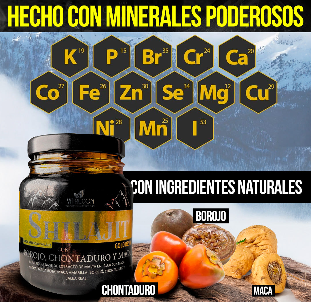 Shilajit Pura del Himalya|| 2 obsequios sorpresa🎁+ EBOOK GRATIS + 87 Minerales Vitales CON REGISTRO INVIMA
