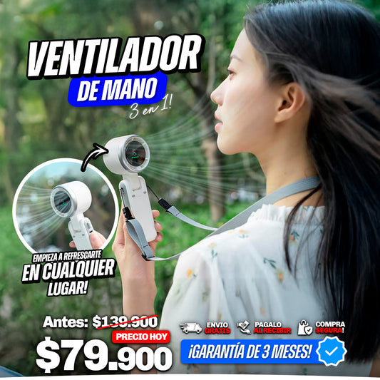 ventilador de mano 3 en 1